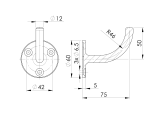 Inox zidni nosač rukohvata Ø60 - Image 2