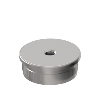 Inox završni čep za Ø42.4×2 mm, sa navojnom rupom M8