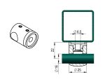 Inox nosač za cev Ø 16 mm - Image 4
